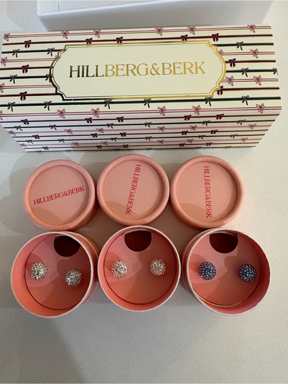 Hillberg & Berk Crystal Pave Stud Earrings - Party Set 10 mm
